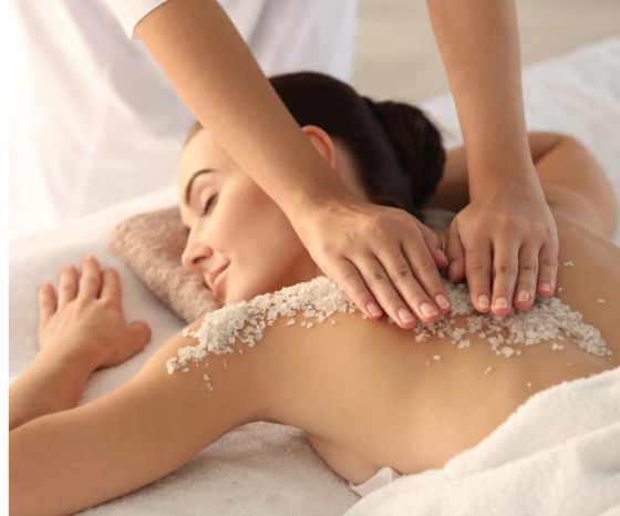 facial de espalda, body scrub